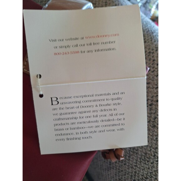 Dooney & Bourke Vintage Authentic Monogrammed Canvas Shoulder Bag RED NEW VTG - Picture 13 of 13